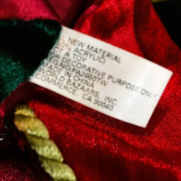 CHRISTMAS  Tree Underskirt Flower Velvet Poinsettia Style - Picture 6 of 6